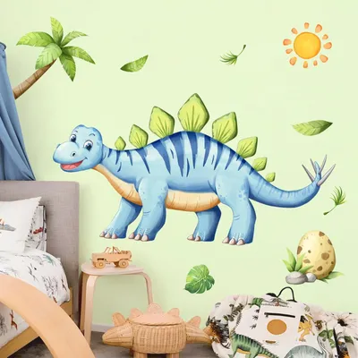 Immagine prodotto di Adesivi murali a tema dinosauri, ideali per camerette per bambini