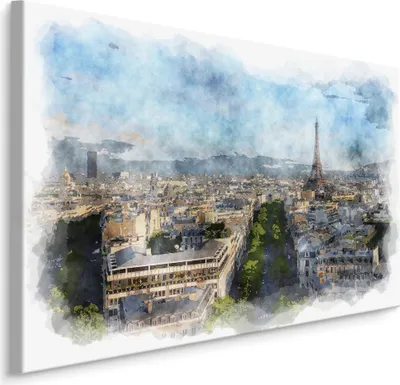 Produktbild von Fabelhafte Canvas LEINWAND BILDER 120x80 cm XXL Kunstdruck Paris Stadt Eiffelturm