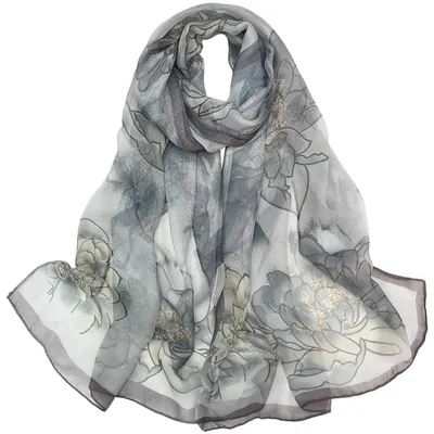 Obrázok produktu pre Šál na krk, dámsky, šifón, georgette, 60 cm x 60 cm, farebný
