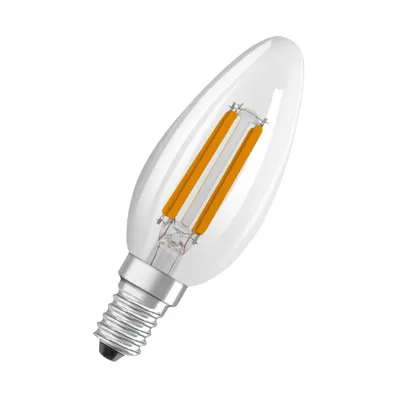 Produktbild von OSRAM SUPERSTAR+ CLASSIC B FIL 40 LED-Lampe, E14, Minikerzenform, 2,5W, 470lm, 2700K, warmweißes Licht, LED-Filament-Technologie, sehr geringer Energieverbrauch,