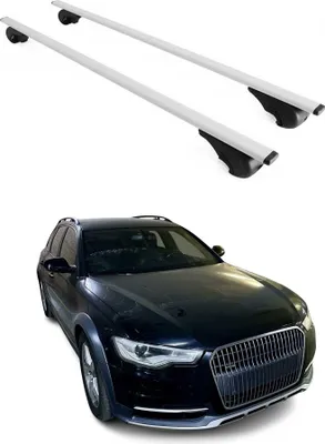 Image de Barres de toit transversales pour Audi A6 C7 Allroad 2012-2018 Fer Gris
