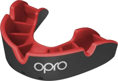 Image de Protège-dents Opro Silver Superior Fit - Noir / Rouge