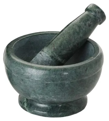 Serpentin Mörser Ø 12 cm mit Stößel, 1,5 kg, Reibschale für Kräuter