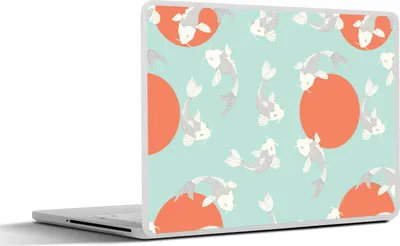 Produktbild von MuchoWow® Laptop Aufkleber Sticker Cover Muster - Fisch - Japan - Tier 31x22.5 cm - Laptop-Deko