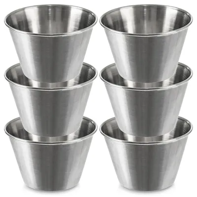 Zdjęcie produktu dla Orion | Miseczki na dipy 6 szt. 65 ml - Ø 6 cm - Stal nierdzewna - Można myć w zmywarce