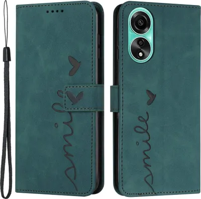 Produktbild von OPPO A58 Hülle - Coverup Smile Klapphülle - Grün