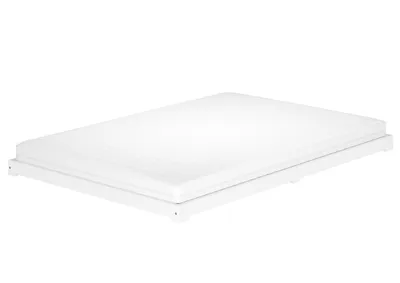 Produktbild von Weißes Futonbett platzsparend extra niedriges Bodenbett 140x200 Kiefer V-60.47W-14Rollrost und Matratze inkl.