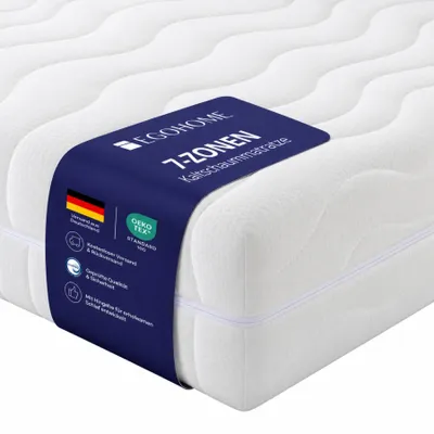 Immagine prodotto di Materasso EGOHOME a 7 zone, 140x200 | H2 & H3 | Materasso in schiuma fredda ergonomico