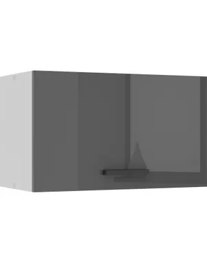 Produktbild von Belini Hängeschrank Küche, Küchenschränke SGP. Breite 60 cm. Oberschrank mit 1 Tür, Küchenhängeschränke, Wandschrank Hängend, Silber Hochglanz