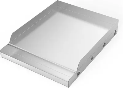 Produktbild von Universelle Grillplatte aus Edelstahl, geeignet für die meisten Gas- und Kohlegrills, 31,8 x 40,5 x 7 cm, Grillplatte für Fisch, Gemüse und Fleisch