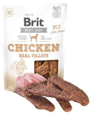 Produktbild von Brit Jerky Snack, Snacks, Hund, Adult, Huhn, 80 g, Zuckerfrei
