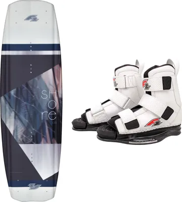 Zdjęcie produktu dla F2 Set Wakeboard Shore Brown 138cm z wiązaniami do wakeboardu Team Boot L/XL