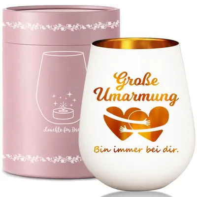 Windlicht aus Glas mit Gravur, Teelichthalter, 1 Stück, 11,3 cm