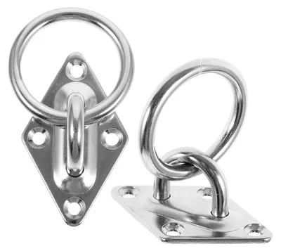 Produktbild von 2 Stück Edelstahl Deckenhaken mit Ösenplatte für hohe Belastungen