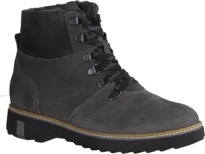 Immagine prodotto di Waldläufer Hitomi 911802-052 stivali da donna, carbonio (grigio), pelle, foderati - scarpe da donna stivali comodi / stivaletti, grigio, pelle (orso doubleface orso), altezza tacco: 20 mm