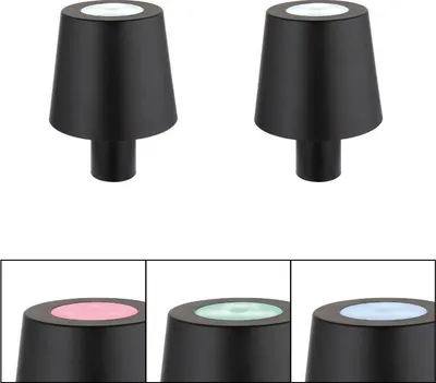 Produktbild von 2x RGB LED Tischleuchte, Flaschenlampe, Touch, schwarz, H 14 cm