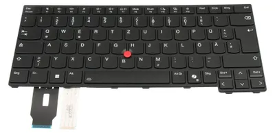 Zdjęcie produktu dla Klawiatura Lenovo 5N21M38318, oryginalna, wersja niemiecka (DE), czarna, z podświetleniem i myszką bezprzewodową