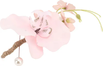 Zdjęcie produktu dla 5 Szt Pan Młody Boutonniere Elegancki Męski Kwiat Ślubny Realistyczny Trwały Wielokrotnego Użytku Sztuczny Kwiat Broszki Różowy