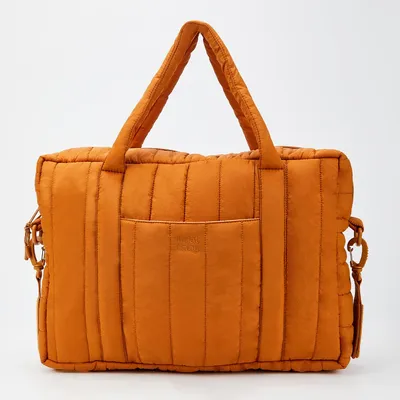 Produktbild von Hylat Baby Wickeltasche - gesteppte Babytasche - stilvolle Kinderwagentasche für Eltern - Braun