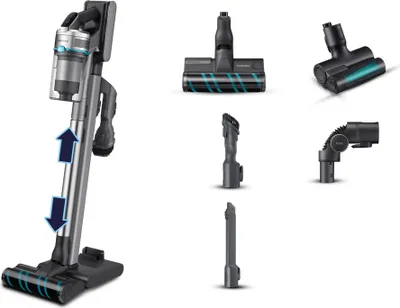 Produktbild von Samsung Jet 90 multi VS20R9044T2, 2-in-1-Stabstaubsauger, Beutellos, Silber, Trocken, HEPA, Multizyklonisch