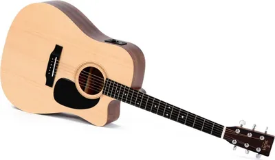 Produktbild von Sigma DMCE Dreadnought E-Akustikgitarre natur matt, Cutaway, Sigma Tonabnehmer, 645 mm Mensur, 42,9 mm Sattelbreite