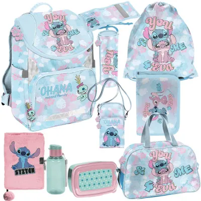 Produktbild von Mega Schulset XXL – Stitch Disney | 10-teiliges Schulranzen-Set Für Jungen & Mädchen Klasse 1–4