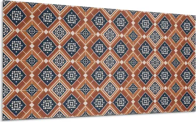 Produktbild von Geometrie In Braun Und Weiß – Selbstklebende Fliesen – Wandverkleidung – Wandpaneel – PVC Fliesen – Vinylflisen – PCV Flisen – Selbstklebend – Wanddeko – 120 x 60 cm