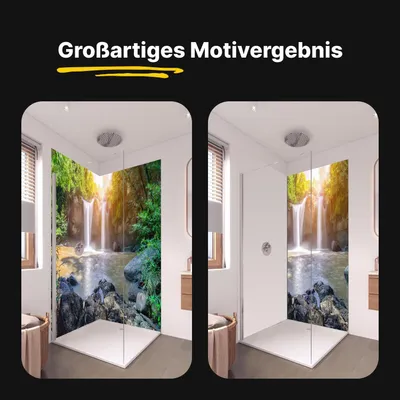 Produktbild von Duschrückwand - Wandverkleidung für Dusche aus Acryl 0,3 cm - 80 x 250 cm -  Küstenbild