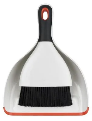 Imagen del producto de Conjunto de recogedoras y palas para limpieza Ibenzoa® con borde de goma flexible y mango antideslizante ergonómico, diseño que ahorra espacio, ideal para el hogar, la oficina y el taller