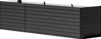 Produktbild von Hochbeet, offener Boden, pulverbeschichteter Stahl, 240 x 60 x 60 cm, Dunkelgrau