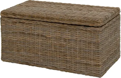 Zdjęcie produktu dla KRINES HOME Kufer / skrzynia na pranie wykonana z rattanu (naturalny szary, mały)
