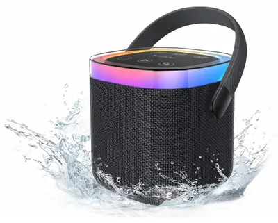 Obrázek produktu pro Yesido - Wireless Speaker (YSW25) bezdrátový reproduktor, Bluetooth 5.3, RGB osvětlení, IP67, rukojeť, TF karta, AUX, USB, USB-C, 1800 mAh - černý