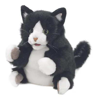 Produktbild von Folkmanis Handpuppe Tuxedo Kätzchen 3179