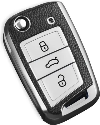 Productafbeelding van Famanu sleutelhouder voor VW Golf 7 en andere modellen - TPU beschermhoes met 3 knoppen