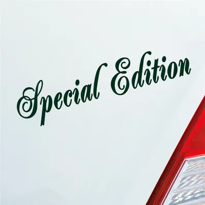 Produktbild von Auto Aufkleber Special Edition Car Tuning Motorrad 15x4 cm Dunkelgrün Sticker Heckscheibenaufkleber