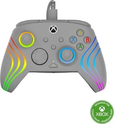 Produktbild von Gamecontroller, Turtle Beach Afterglow Wave, RGB, Kabelgebunden, Einstellbare Trigger, Schnelle Aktionsknöpfe, Xbox Series X|S, Xbox One, PC, Grau