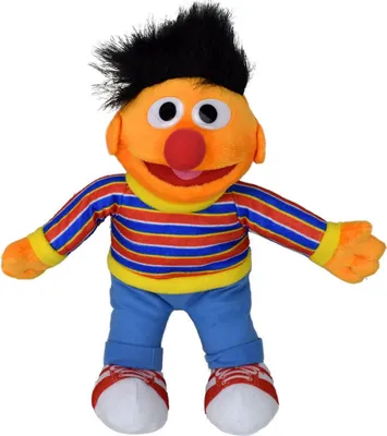 Produktbild von Ernie 35cm aus Sesamstraße Kuscheltier Stofftier rot Teddy Plüschfigur Puppe