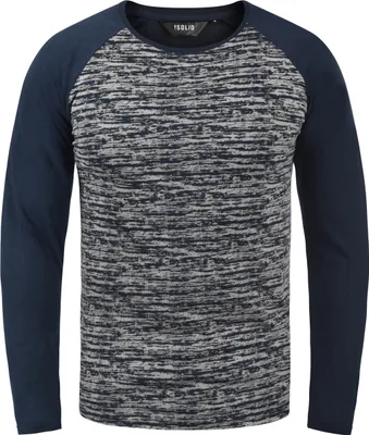 Produktbild von SOLID SDMevan Herren Longsleeve Langarmshirt Shirt im Baseball-Look