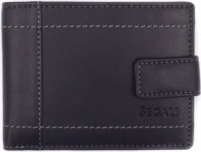 Produktbild von Herren-Geldbörse aus Leder, Modell 7515L, Farbe: Schwarz