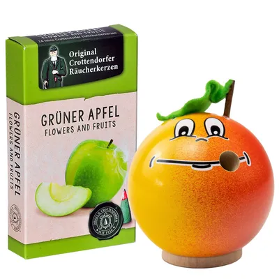 Produktbild von Apfel - Freche Früchtchen (7cm) Räuchermann von Seiffener Volkskunst