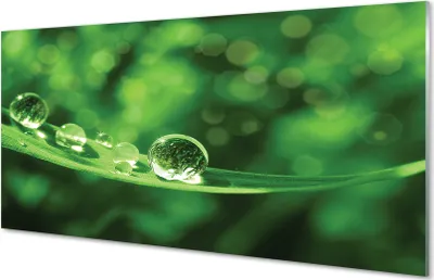 Produktbild von Glasbilder 120x60 Wandkunst Wassertropfen Makro