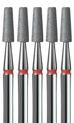 Produktbild von Set mit 5 feinen Fräsern für die Nagelhaut – Kegelförmig abgeschrägt