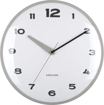 Produktbild von Karlsson - Wanduhr Brisk Dome - Dunkelgrau - Ø40cm