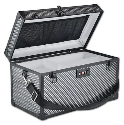 Imagen del producto de Caja de almacenamiento con tapa, de 30 litros, organizador con cerradura y asa, ideal para uso doméstico