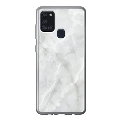 Produktbild von MuchoWow® Handyhülle Schutzhülle Hülle für Samsung Galaxy A21s Marmor - Weiß - Muster - Stein - Marmoroptik Silikon Softcase Handy Hülle - Hartschale