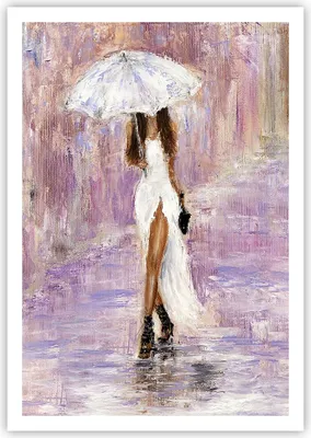 Produktbild von Poster - Poster ohne Rahmen - Frau Regenschirm - 70x100 cm - Wand Bild - Wanddeko - Wandbilder - Kunstposter - Wandposter - Bilder - Kunstdruck - Wanddekoration - Wandbild - P2XPA70x100-3822