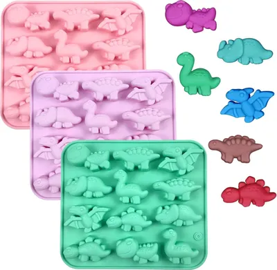 Produktbild von Silikon Dino Form 3 Stück Gelée Backform