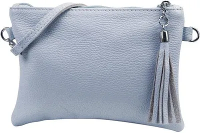 Image de Petit sac en cuir bleu clair, 22 x 15 cm, Anny G248