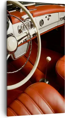 Produktbild von Bild auf Leinwand - Leinwandbild - Auto Innenraum Klassisch - 45x80cm - Wand Bild - Wanddeko - Leinwanddruck - Bilder - Kunstdruck - Wanddekoration - Leinwand bilder - Wandkunst - PA45x80-0149