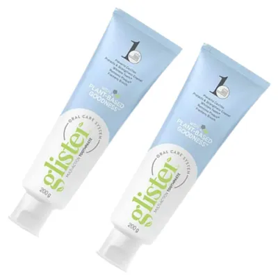 Produktbild von 2x Glister Zahncreme mit Mehrfachwirkung – Frische Pflege für Zähne, Zahnfleisch & Mundflora | Pack 2 x 150 ml / je 200 g
